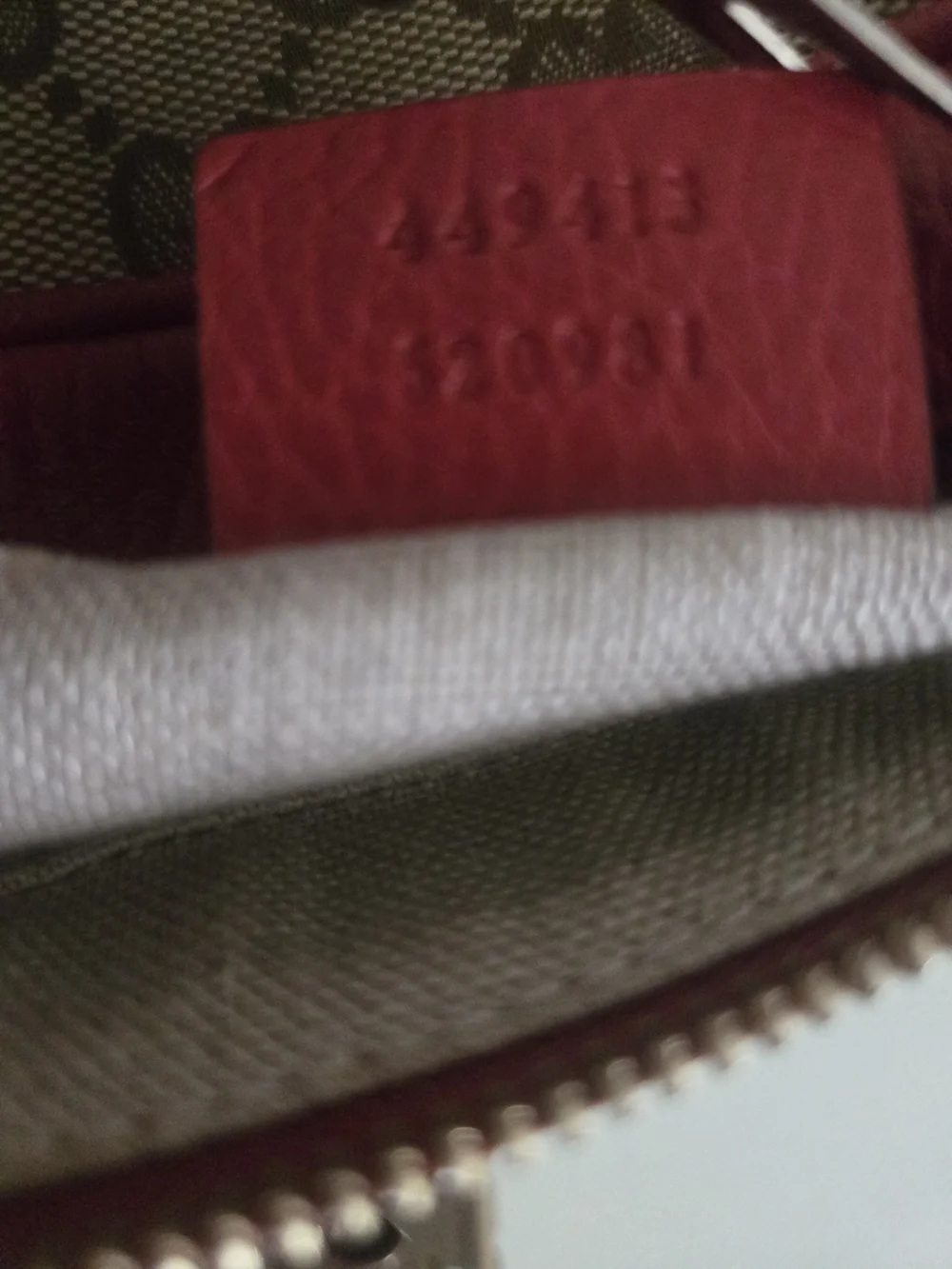 Gucci Red and Beige Canvas Crossbody Bag